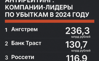 Антирейтинг: компании-лидеры по убыткам в 2024 году